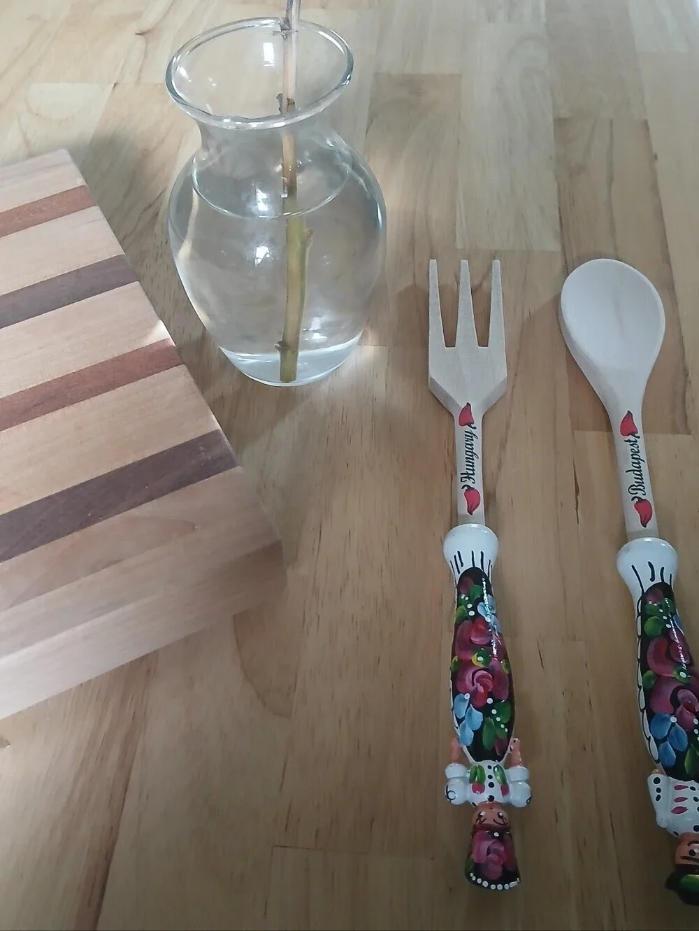Hand-Painted Floral Fork - Spoon Souvenirs Hungary Budapest Out Of Box New